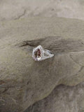 2ct Engagement Ring Pear Cut Peach Morganite Split Shank Halo 14k WhiteGold Over