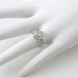 1.25ct Round Cut Diamond Engagement Ring Halo Cluster 14k White Gold Finish