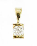 1ct Round Cut VVS1 Diamond Unique Design Pendant 14k Yellow Gold Finish NO CHAIN