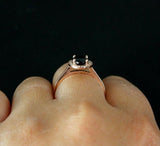 Halo Solitaire Engagement Ring 2ct Oval Cut Black Diamond 14k Rose Gold Finish