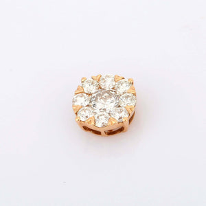 1.6ct Diamond Pendant Round Cut Cluster Floral 14k Yellow Gold Finish NO CHAIN