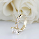 2.5ct Princess Diamond Engagement Ring Two Row Round Accent 14k Yellow Gold Over