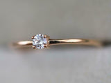 0.5ct Engagement Ring Round Cut Diamond Solitaire Design 14k Rose Gold Finish