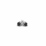 0.5ct Round Cut Black Diamond Classic Stud Earrings Women 14k White Gold Finish