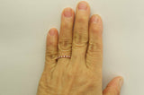 2Ct Round Cut Pink Ruby Diamond Stackable Wedding Band 14K White Gold Finish