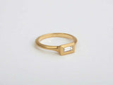 0.5ct Baguette Cut VVS1 Diamond Engagement Ring Solitaire 14k Yellow Gold Finish