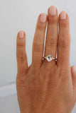 1ct Engagement Ring Oval Cut Diamond Accents Solitaire 14k Rose Gold Finish