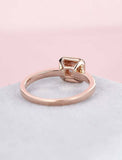 1.5ct Princess Cut VVS1 Diamond Engagement Ring Halo Vintage 14k RoseGold Finish