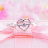 0.15ct Round Cut Diamond Engagement Ring Heart Arrow Promise 14k White Gold Over