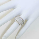 3.5ct Radiant Cut Diamond Engagement Ring Cocktail Statement 14k White Gold Over