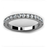 1ct Round Cut VVS1D Diamond Eternity Wedding Band Ring 14k White Gold Finish