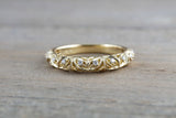 Anniversary Wedding Ring Band 1ct Round Cut VVS1D Diamond 14k Yellow Gold Finish