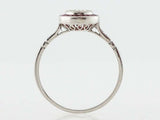 2ct Round Cut Diamond Ruby Halo Art Deco Engagement Ring 14k White Gold Finish