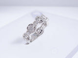 2Ct Round Cut Diamond Milgrain Vintage Wedding Band Ring 14K White Gold Finish