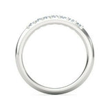 1Ct Round Cut Diamond Minimalist Stackable Wedding Band 14K White Gold Finish