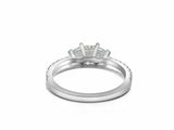 1.3ct Marquise Diamond Engagement Ring East West Solitaire 14k White Gold Finish