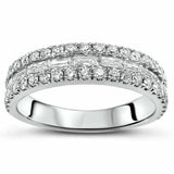 4Ct Baguette Cut Diamond Half Eternity Wedding Ring Band 14K White Gold Finish