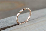 0.2ct Round Cut Diamond Wedding Band 14k Rose Gold Finish Dainty Full Eternity