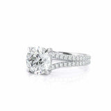 2.3ct Round Cut Diamond Engagement Ring Split Shank Solitaire 14k WhiteGold Over