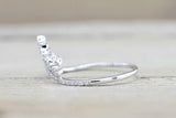 1.5ct Round Cut Diamond Engagement Ring Star Tiara Crown 14k White Gold Finish