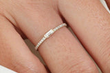 1ct Engagement Ring Baguette Cut Diamond Accents Solitaire 14k YellowGold Finish