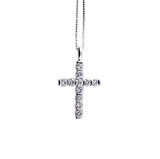 2.5ct Round Cut Diamond Jesus God Cross Pendant 14k White Gold Finish NO CHAIN