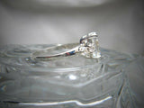 Five Stone Engagement Ring 2.5ct Emerald Cut VVS1D Diamond 14k White Gold Finish