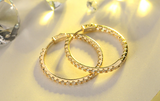 3ct Round Cut Diamond Elegant Wedding Party Hoop Earrings 14k Yellow Gold Finish