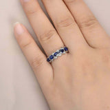 2.5ct Oval Cut Blue Sapphire Engagement Ring Art Deco Stylish 14k WhiteGold Over