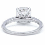 1.3ct Asscher Diamond Engagement Ring Round Accent Solitaire 14k White Gold Over