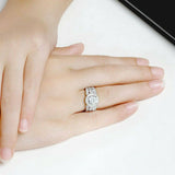 4Ct Round Diamond Vintage Halo Wide Shank Engagement Ring 14K White Gold Finish