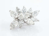 2ct Marquise Cut Diamond Floral Cluster Women Stud Earrings 14k White Gold Over