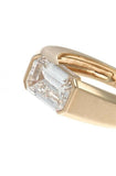 1.6ct Emerald Cut Diamond Engagement Ring Solitaire Promise 14k Yellow Gold Over