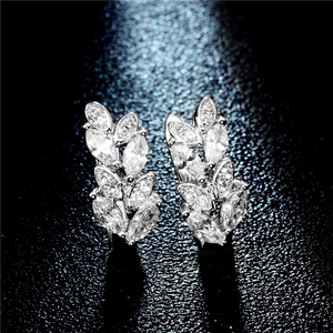 2Ct Marquise Round Cut Diamond Stylish Party Drop Earrings 14K White Gold Finish