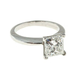 0.6ct Princess Cut Diamond Solitaire Promise Engagement Ring 14k White Gold Over