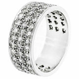 2.03ct Round Cut Diamond Wedding Ring Band 3/4th Eternity 14k White Gold Finish