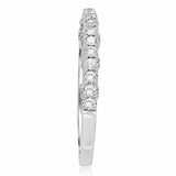 1ct Round Cut Diamond Wedding Ring Band Elegant Half Eternity 14k WhiteGold Over