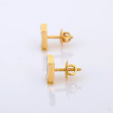 1.7ct Stud Earrings Princess Cut Diamond Kite Cluster 14k Yellow Gold Finish