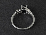 2ct Engagement Ring Oval Black Diamond Twist Shank Solitaire 14k White Gold Over