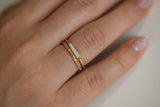 0.33ct Baguette Diamond Engagement Ring 14k YellowGold Over Minimalist Solitaire