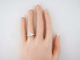 2ct Cushion Diamond Engagement Ring 14k White Gold Over Vintage Accent Solitaire