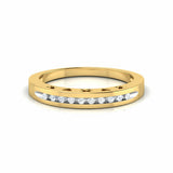 1Ct Round Cut Diamond Half Eternity Filigree Wedding Band 14K Dual Gold Finish