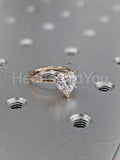 1ct Heart Cut Simulated Diamond Solitaire Engagement Ring 14k Rose Gold Plated