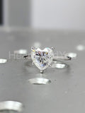 1ct Heart Cut Simulated Diamond Solitaire Wedding Ring Set 14k White Gold Plated