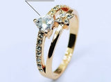 2ct Heart Cut VVS1D Diamond Engagement Ring 14k Yellow Gold Finish Split Shank