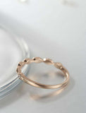 1ct Round Cut Diamond Wedding Band Vintage Half Eternity 14k Rose Gold Finish