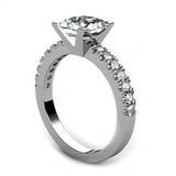 2.2ct Princess Cut Diamond Accent Solitaire Engagement Ring 14k WhiteGold Finish