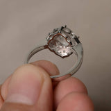 1.5ct Cushion Cut Diamond Engagement Ring 14k White Gold Finish Floral Promise