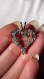 1ct Round Cut Moissanite Open Heart Valentine Pendant 14k Yellow Gold Plated