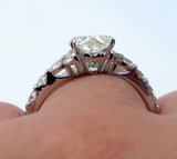 4Ct Heart Cut Diamond Accents Solitaire Engagement Ring 18K White Gold Finish